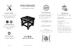 Предварительный просмотр 13 страницы Polywood Club Settee CLC47 Assembly Instructions Manual