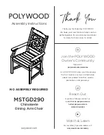 Preview for 3 page of Polywood FDT3772 Assembly Instructions Manual