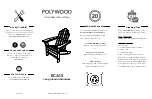 Polywood Long Island PWECA15 Assembly Instructions preview