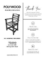 Preview for 5 page of Polywood PWS875-1 Assembly Instructions Manual