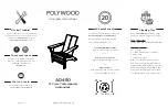 Polywood St. Croix Contemporary Adirondack AD450 Assembly Instructions preview