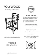 Предварительный просмотр 1 страницы Polywood TD200 Assembly Instructions