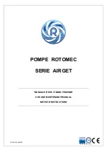 POMPE ROTOMEC AIRGET Series Use And Maintenance Manual preview