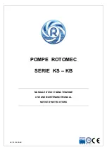 POMPE ROTOMEC KB Series Use And Maintenance Manual preview