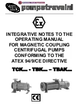 Pompetravaini TBAK Series Integrative Notes To The Operating Manual preview