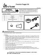 Preview for 1 page of Pond Boss Fountain Fogger Kit Manual