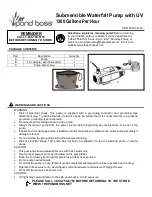 Preview for 1 page of Pond Boss PW1300UV Manual