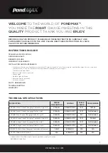 Preview for 2 page of PondMAX 24PL680 Instruction Manual