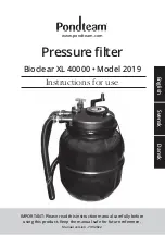 PONDTEAM Bioclear XL 40000 Instructions For Use Manual preview
