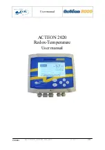 Preview for 1 page of Ponsel ACTEON 2020 Redox-Temperature User Manual