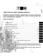 Предварительный просмотр 2 страницы Pontiac 1986 Fiero Owner'S Manual