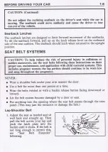 Preview for 16 page of Pontiac 1987 Fiero Owner'S Manual