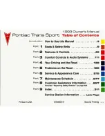 Preview for 2 page of Pontiac 1993 Trans Sport Owner'S Manual