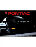 Pontiac 1994 Firebird Owner'S Manual preview