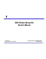 Preview for 2 page of Pontiac 2002 Bonneville Owner'S Manual