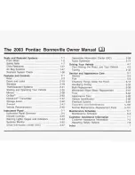 Preview for 2 page of Pontiac 2003 Bonneville Owner'S Manual