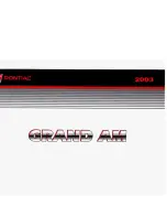 Pontiac 2003 Grand Am Owner'S Manual preview