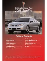 Preview for 1 page of Pontiac 2005 Sunfire Getting To Know Manual