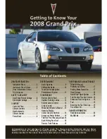 Preview for 1 page of Pontiac 2007 Grand Prix Getting To Know Manual