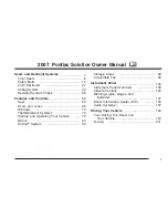 Pontiac 2007 Solstice Owner'S Manual preview