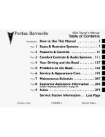 Preview for 2 page of Pontiac BONNEVILLE 1994 Owner'S Manual