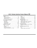 Pontiac Solstice 2010 Owner'S Manual preview