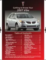 Preview for 1 page of Pontiac Vibe 2007 Getting To Know Manual