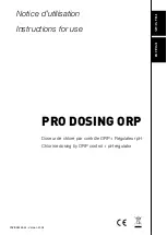 Pool Technologie PRO DOSING ORP Instructions For Use Manual preview