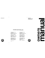 PoolRite Titan XL-40 Owner'S Manual preview