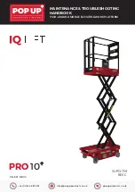 POP UP IQ LIFT PRO10 Maintenance & Troubleshooting  Handbook preview