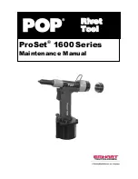 Pop ProSet 1600 Series Maintenance Manual предпросмотр