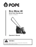 Предварительный просмотр 1 страницы Pope Eco Mow 40 Operator'S Manual