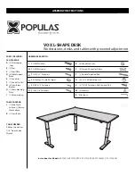 Populas VOX L-SHAPE DESK Assembly Instructions Manual preview