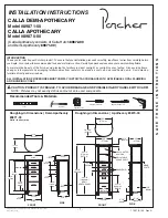 Предварительный просмотр 1 страницы Porcher CALLA DEMI-APOTHECARY Installation Instructions