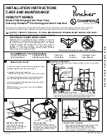 Porcher CHAMPION 4 VENETO Series Installation Instructions Care And Maintenance предпросмотр