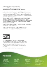 Preview for 64 page of Porkka Inventus Installation And Operation Manual