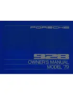 Porsche 928 1979 Owner'S Manual preview