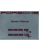 Preview for 1 page of Porsche 928 GT1991 Owner'S Manual