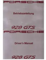 Предварительный просмотр 1 страницы Porsche 928 GTS MODEL 93 - Driver Manual