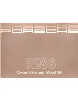 Porsche 928 S 1984 Owner'S Manual preview