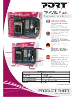 PORT DESIGNS PS TRAVEL PACK Product Sheet предпросмотр