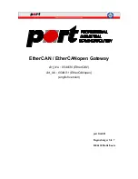 Предварительный просмотр 1 страницы PORT EtherCAN Manual