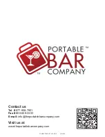 Preview for 9 page of Portable Bar Company COMPACT BAR Setup Manual