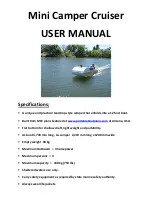 Portable Boat Plans Mini Camper Cruiser User Manual preview