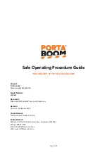 PORTABOOM PB2000L Operating Procedure Manual preview