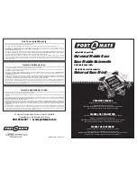 Portamate Adjustable Super Duty Universal Mobile Base Operator'S Manual preview