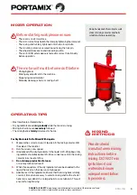 Preview for 9 page of PORTAMIX MEGA HIPPO Operating/Safety Instructions Manual