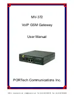 Предварительный просмотр 1 страницы Portech MV-372 User Manual