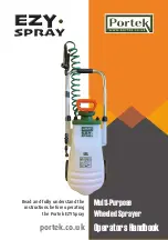 Portek EZY SPRAY Operator'S Handbook Manual preview