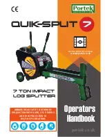 Portek Quik-Split 7 Operator'S Handbook Manual preview